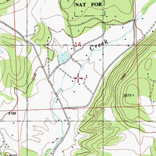 Topographic Map of 15N22W14DCBB01 Well, MT