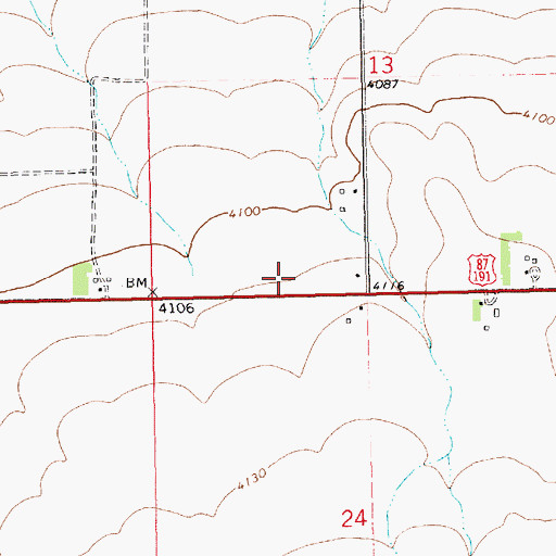 Topographic Map of 15N17E13CDCD01 Well, MT
