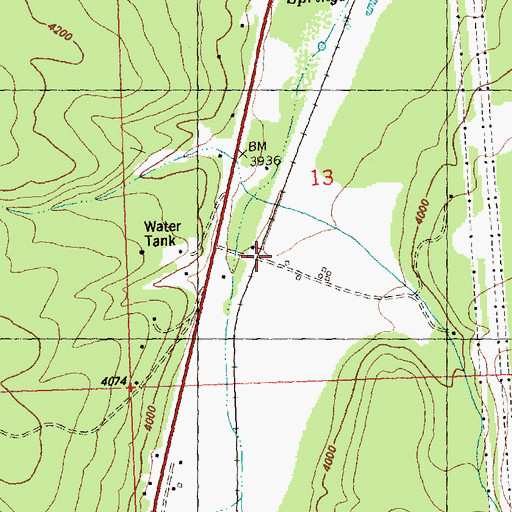 Topographic Map of 15N20W13BCCC01 Well, MT