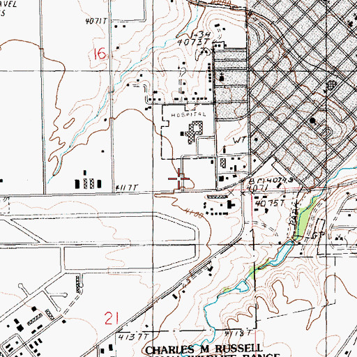 Topographic Map of 15N18E16DDBC01 Well, MT