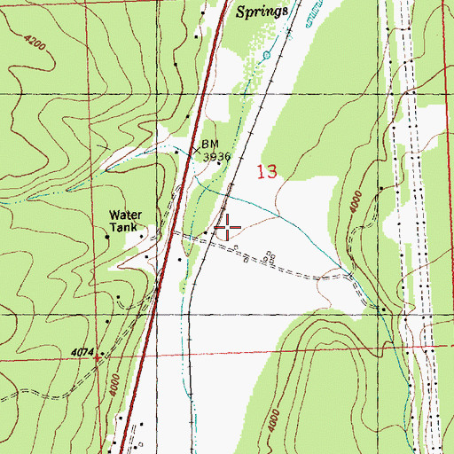 Topographic Map of 15N20W13CADA01 Well, MT
