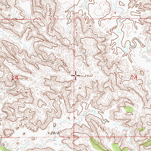 Topographic Map of 15N55E31CAA_02 Well, MT