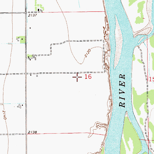 Topographic Map of 15N55E16BDA_02 Well, MT