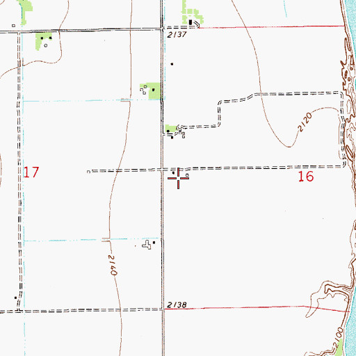 Topographic Map of 15N55E16CBB_01 Well, MT