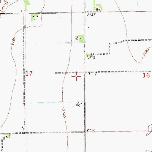 Topographic Map of 15N55E17DAA_03 Well, MT