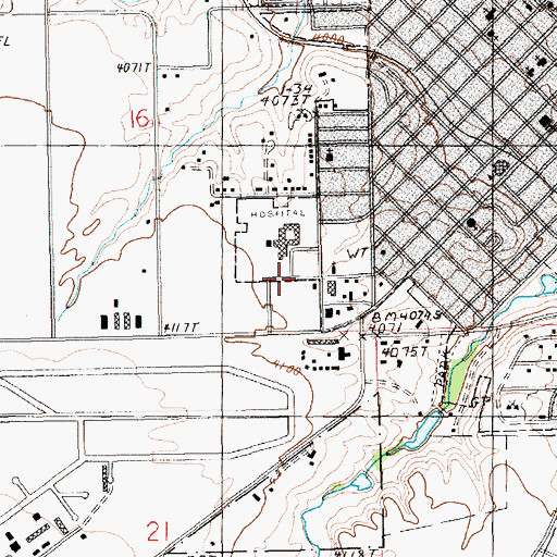 Topographic Map of 15N18E16DDBB01 Well, MT