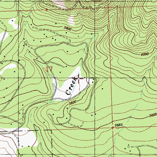 Topographic Map of 15N21W17DBCD01 Well, MT