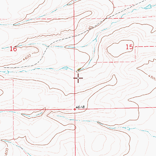 Topographic Map of 15N12E15CB__01 Well, MT