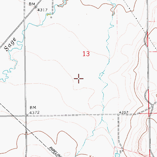 Topographic Map of 15N12E13CADD01 Well, MT
