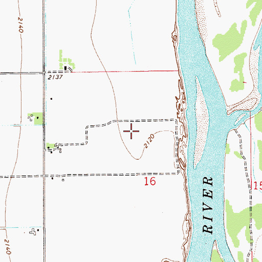 Topographic Map of 15N55E16BDA_01 Well, MT