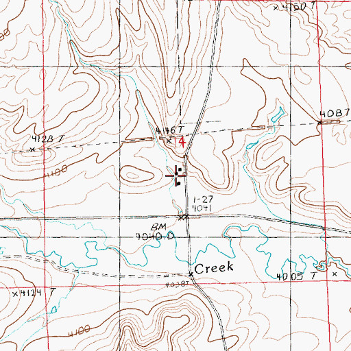 Topographic Map of 15N20E14CAAA01 Well, MT