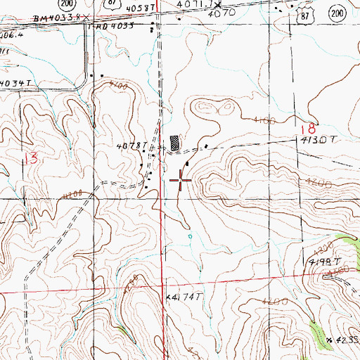 Topographic Map of 15N19E18CBBD01 Well, MT