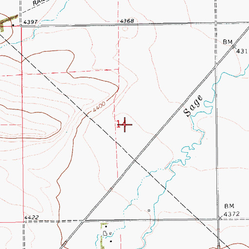 Topographic Map of 15N12E14AC__01 Well, MT