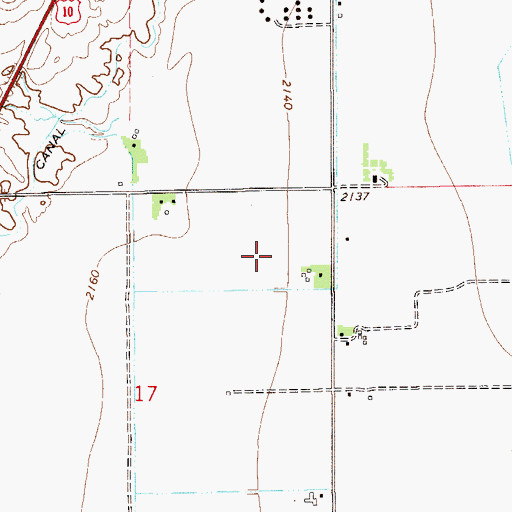 Topographic Map of 15N55E16DCB_01 Well, MT