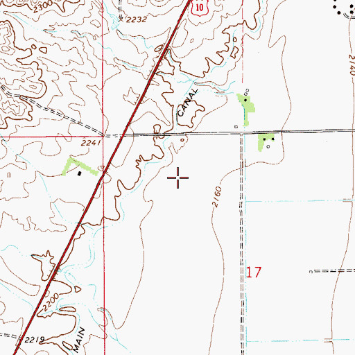 Topographic Map of 15N55E17BACB01 Well, MT