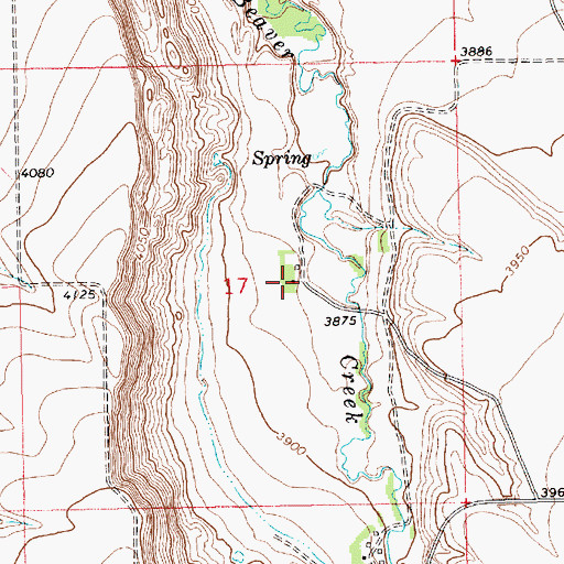 Topographic Map of 15N17E17DBB_01 Well, MT