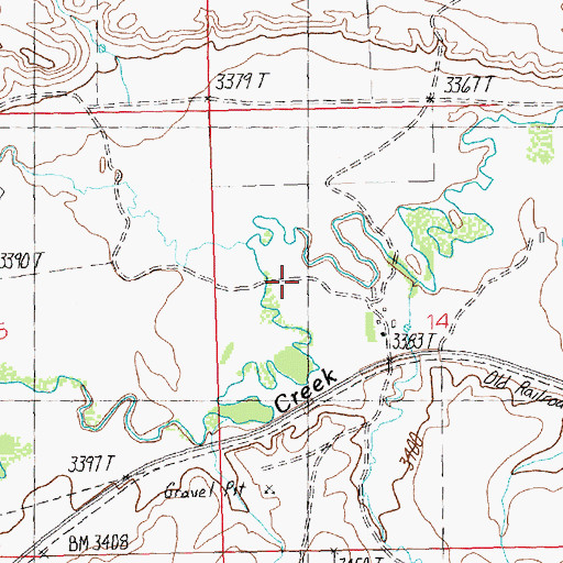 Topographic Map of 15N23E14BCA_01 Well, MT
