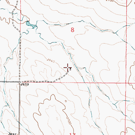 Topographic Map of 15N44E08CDAD01 Well, MT