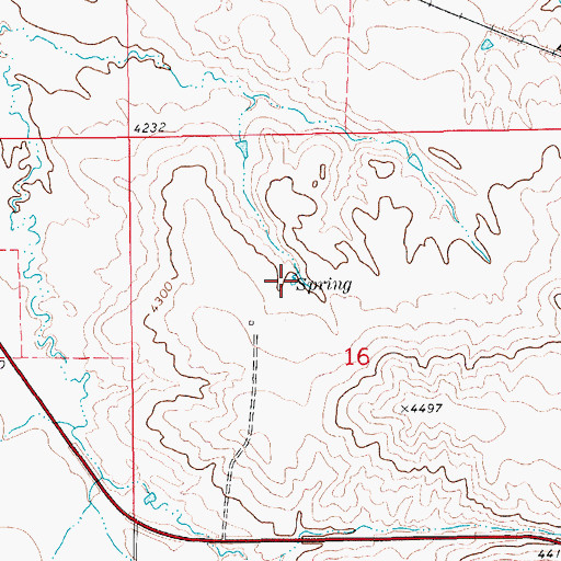 Topographic Map of 15N13E16BDBD01 Well, MT