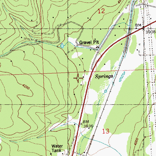 Topographic Map of 15N20W13BABB01 Well, MT