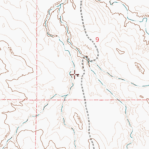 Topographic Map of 15N45E09CDBA01 Well, MT