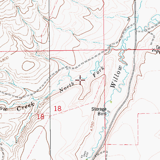 Topographic Map of 15N12E18AA__01 Well, MT