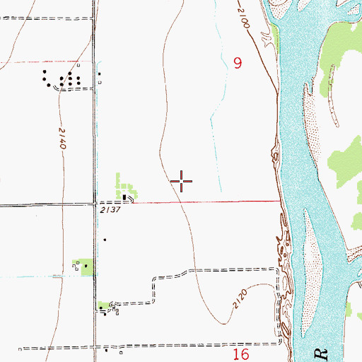 Topographic Map of 15N55E09CCD_01 Well, MT