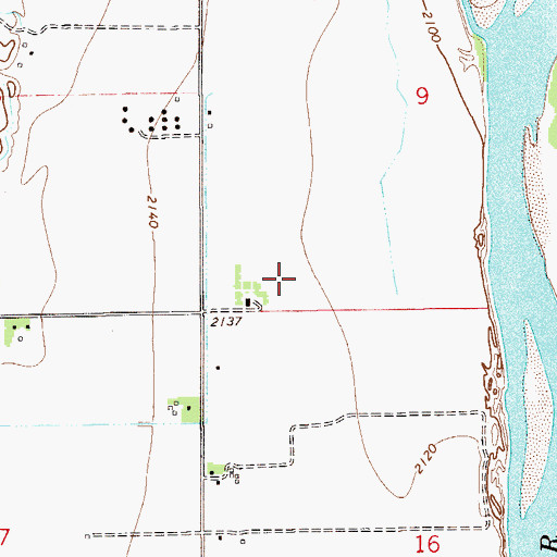 Topographic Map of 15N55E09BBB_01 Well, MT