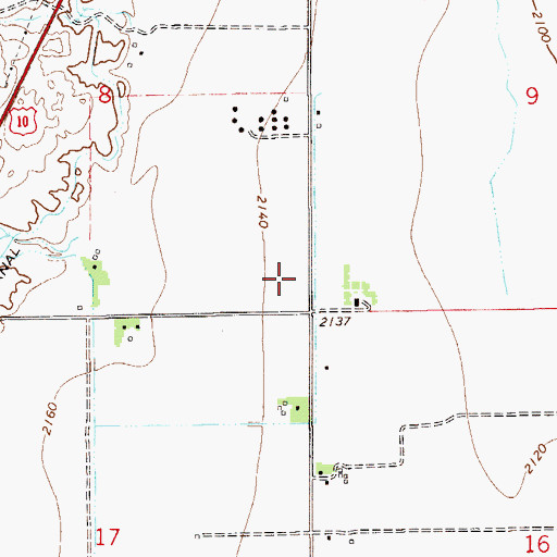 Topographic Map of 15N55E08DCC_01 Well, MT