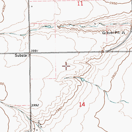 Topographic Map of 15N15E14BA__01 Well, MT
