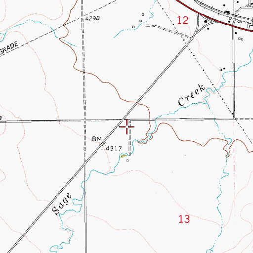 Topographic Map of 15N12E13BABB01 Well, MT
