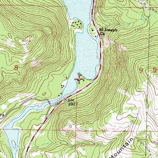 Topographic Map of 15N14W09CBBC01 Well, MT