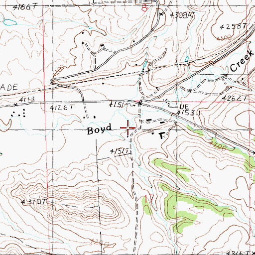 Topographic Map of 15N19E17BABD01 Well, MT