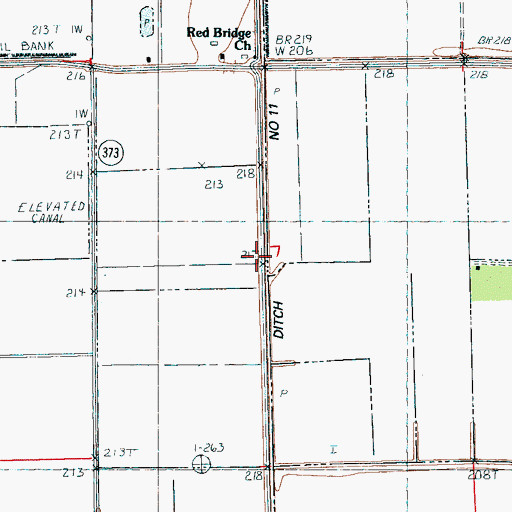 Topographic Map of Ditch Number 11, AR