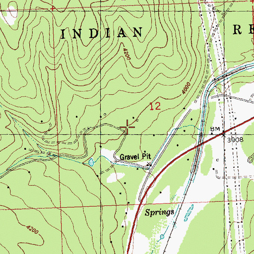Topographic Map of 15N20W12CAAC01 Well, MT