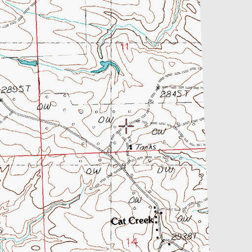 Topographic Map of 15N29E11CDD_01 Well, MT