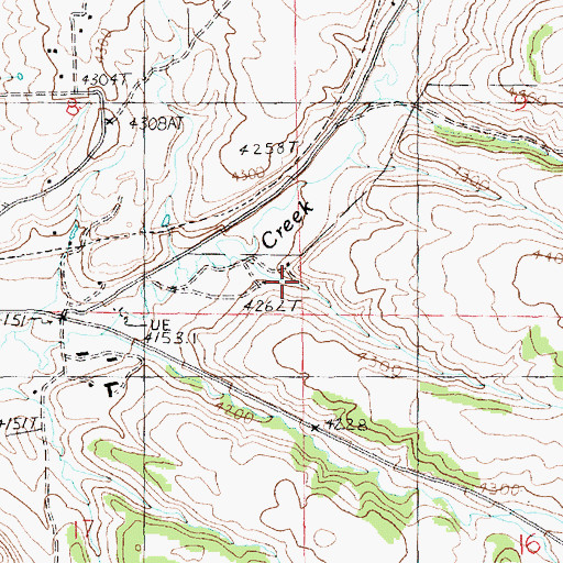 Topographic Map of 15N19E08DDA_01 Well, MT