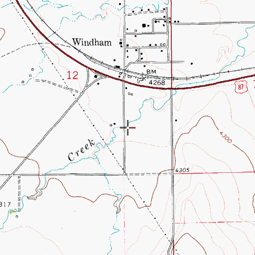 Topographic Map of 15N12E12DA__01 Well, MT