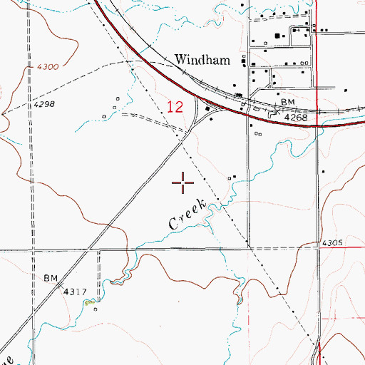 Topographic Map of 15N12E12DB__01 Well, MT