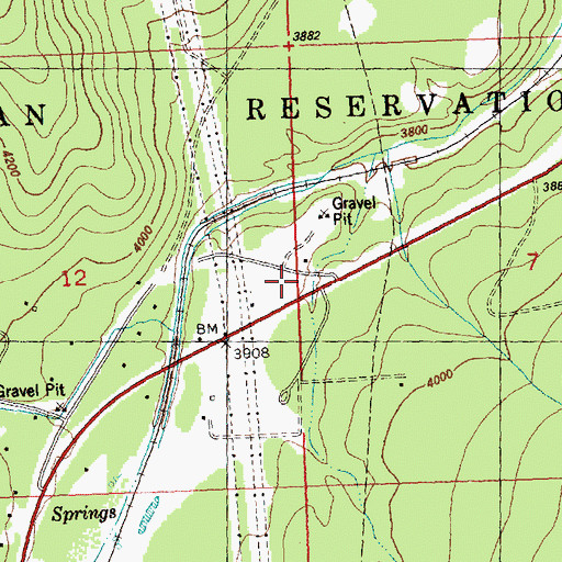 Topographic Map of 15N20W13DCAA01 Well, MT