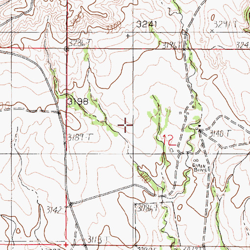 Topographic Map of 15N48E12BDD_01 Well, MT