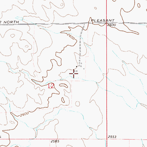 Topographic Map of 15N53E12ACDA01 Well, MT