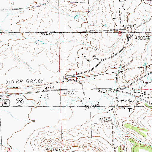Topographic Map of 15N19E08CCBA01 Well, MT