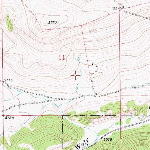 Topographic Map of 15N10E11DB__01 Spring, MT