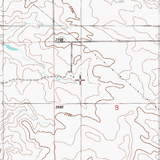 Topographic Map of 15N58E08BD__01 Well, MT