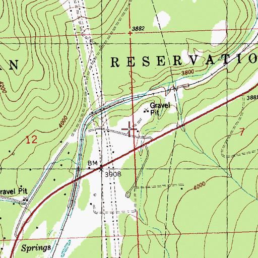 Topographic Map of 15N19W07BCCC01 Well, MT