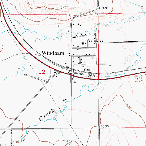 Topographic Map of 15N12E12AD__01 Well, MT