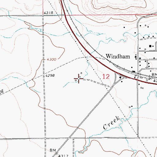 Topographic Map of 15N12E12BD__01 Well, MT