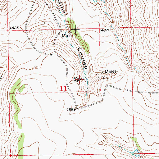 Topographic Map of 15N11E11AC__03 Spring, MT