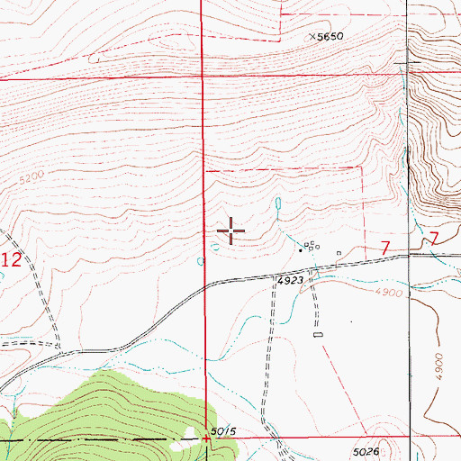 Topographic Map of 15N11E07BC__02 Spring, MT